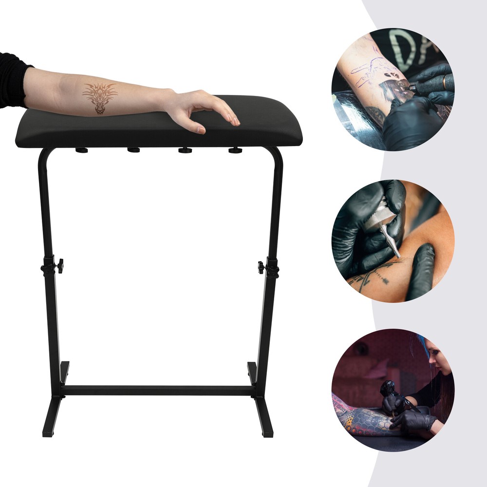 Adjustable Arm Rest Bracket for Tattoo & Salon Use with Thick Sponge Pad