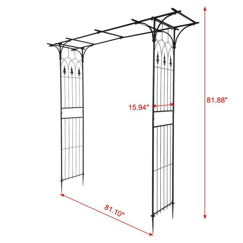 Outdoor Metal Garden Arch Gothic Arbor Garden Trellis For Climbing