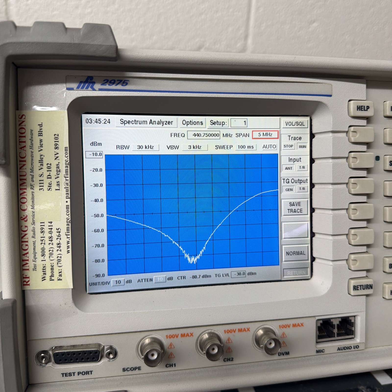 Aeroflex IFR 2975 Communications Test Set-90 day warranty