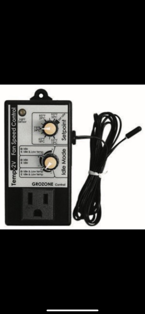 Grozone Temp 2V Fan Speed Controller