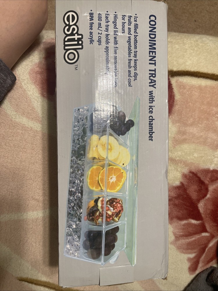 Condiment Tray With Ice Chamber
