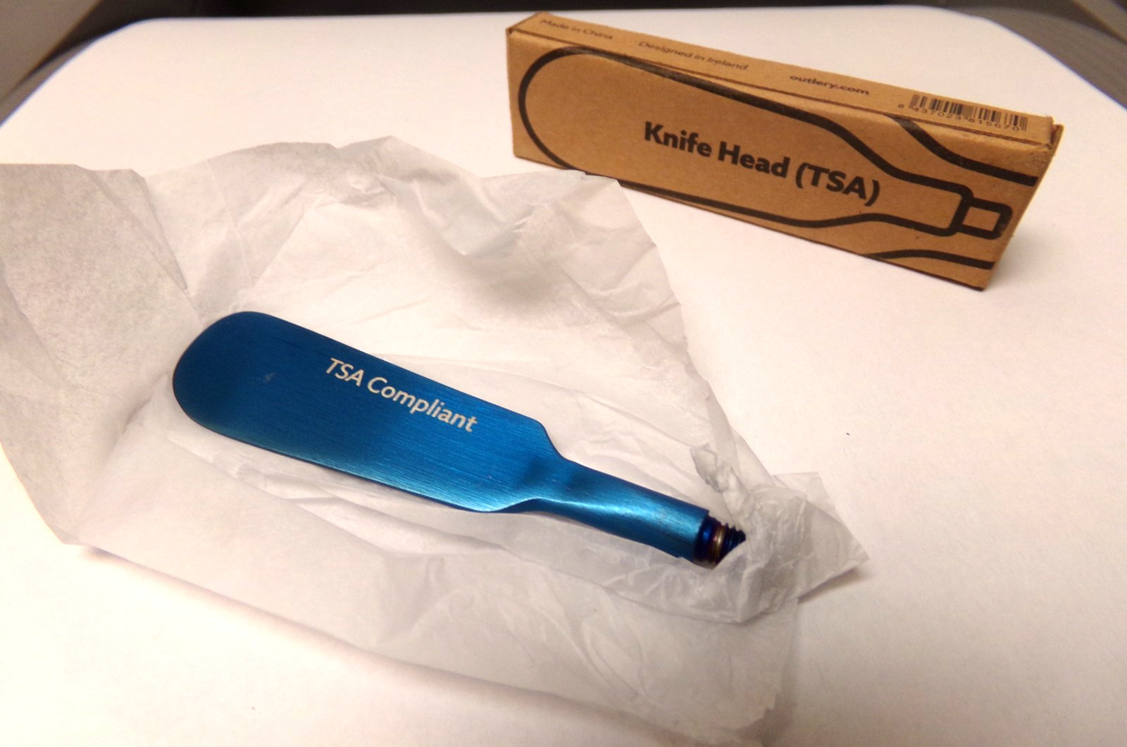 Outlery Head Accessory Knife ( TSA ) Utensils Camping Survival - Blue - 40