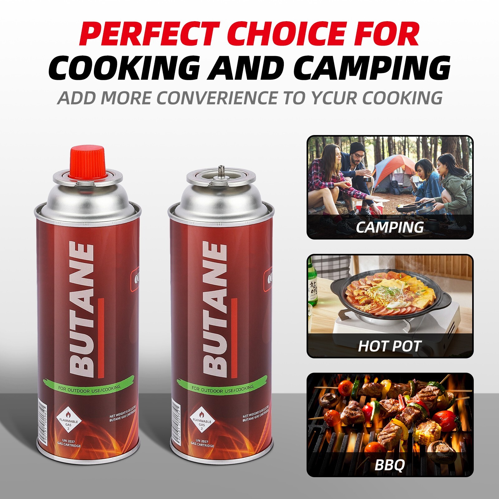 24 Can - Butane Fuel for Camping Stove