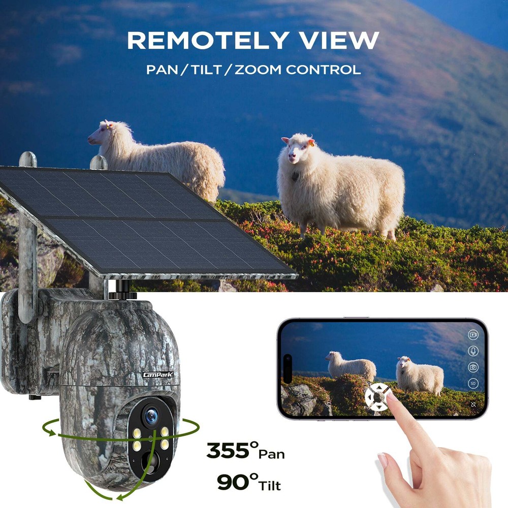 4G LTE Cellular Trail Camera Solar Trail Camera PTZ Cellular Security Camera