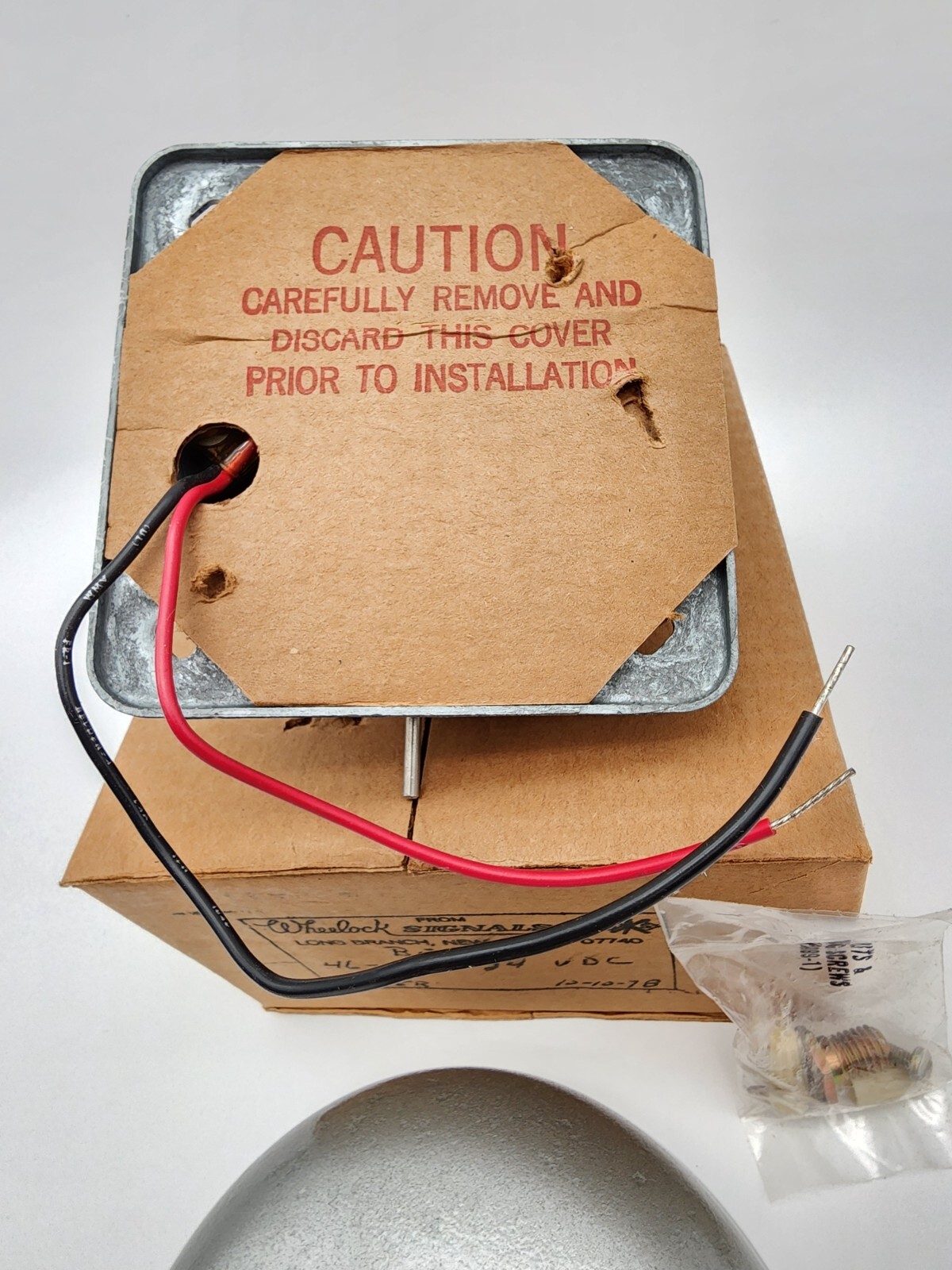 Brand New-Old Stock from 1975 Wheelock Signals Inc. Silver 6" Modular Alarm Bell