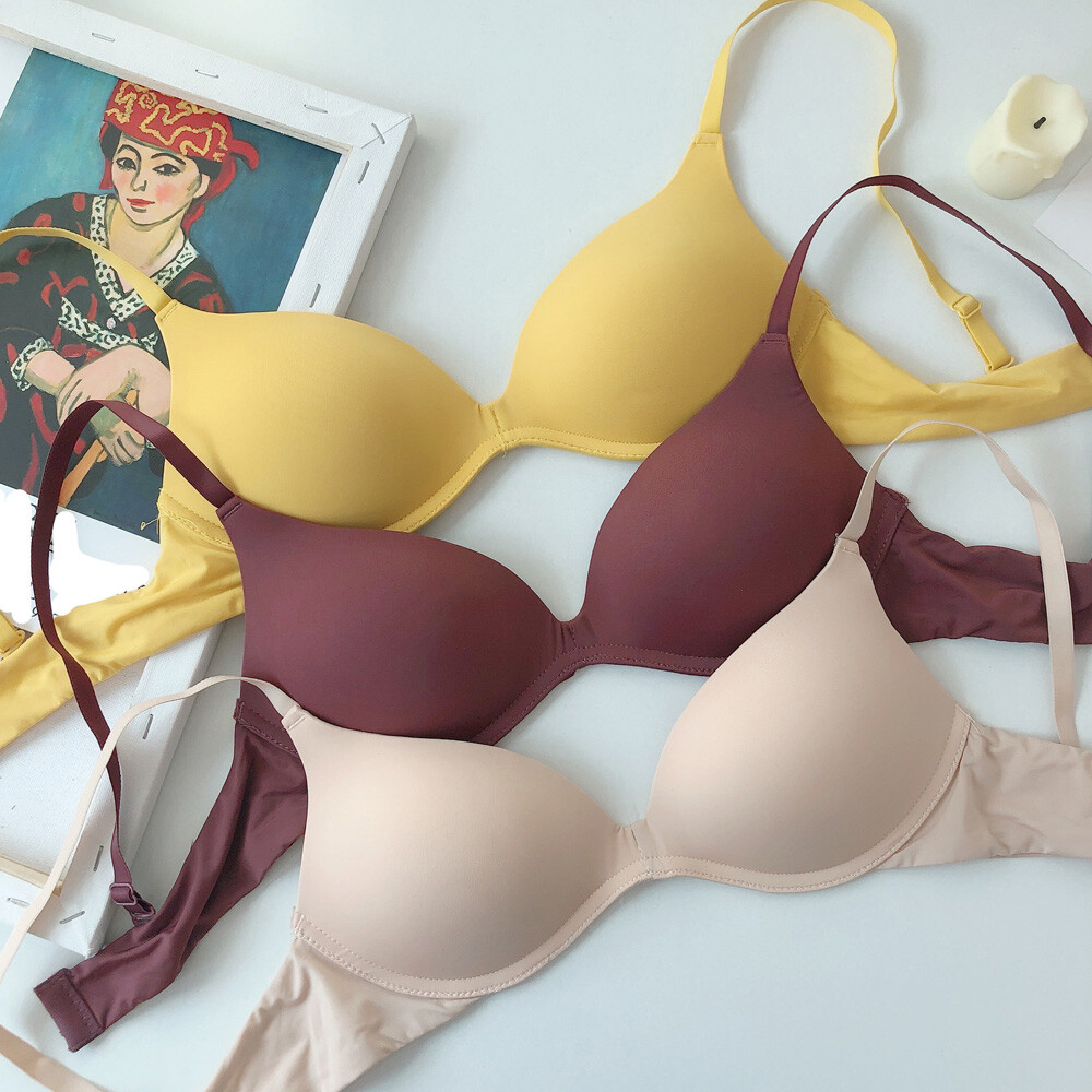 Flat-chested AAA AA ABC Women Bras Sexy Lingerie Thin Padded Wireless Brassiere