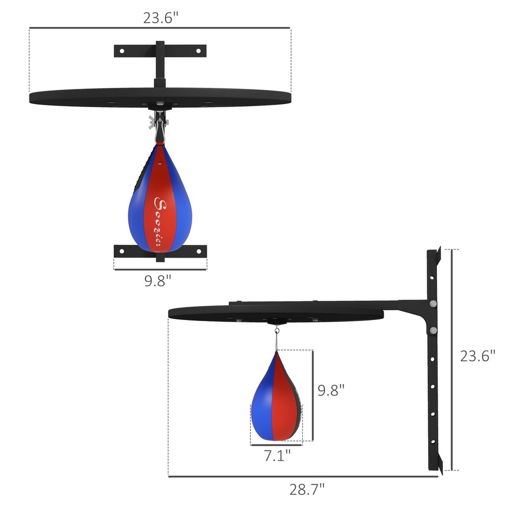 Wall Mounted Speed Bag Platform, Height Adjustable Punching Bag