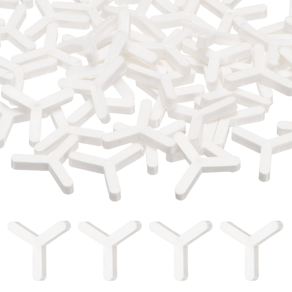 1/8" 3mm Tile Spacers，500Pcs Y Type Plastic Spacers, White