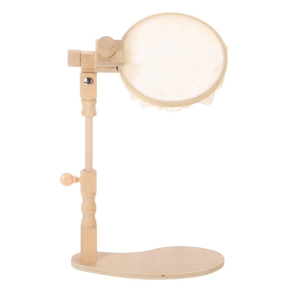 Adjustable Rotated Beech Wood Embroidery Hoop Stand (Heightened Version)