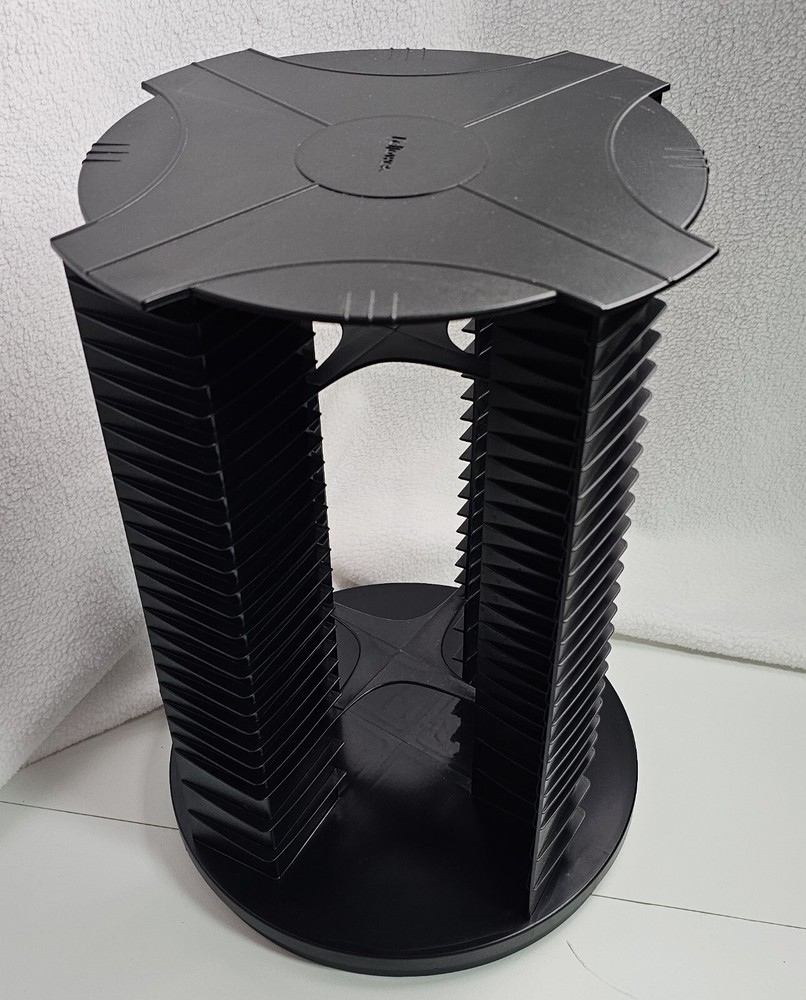 Fellowes 112 CD Rotating Carousel Media Storage Display Tower Rack Double Holder