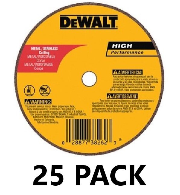 25 DEWALT HP 3" X .035 AIR CUT-OFF WHEELS CUTTING DISCS METAL/STAINLESS DW8706
