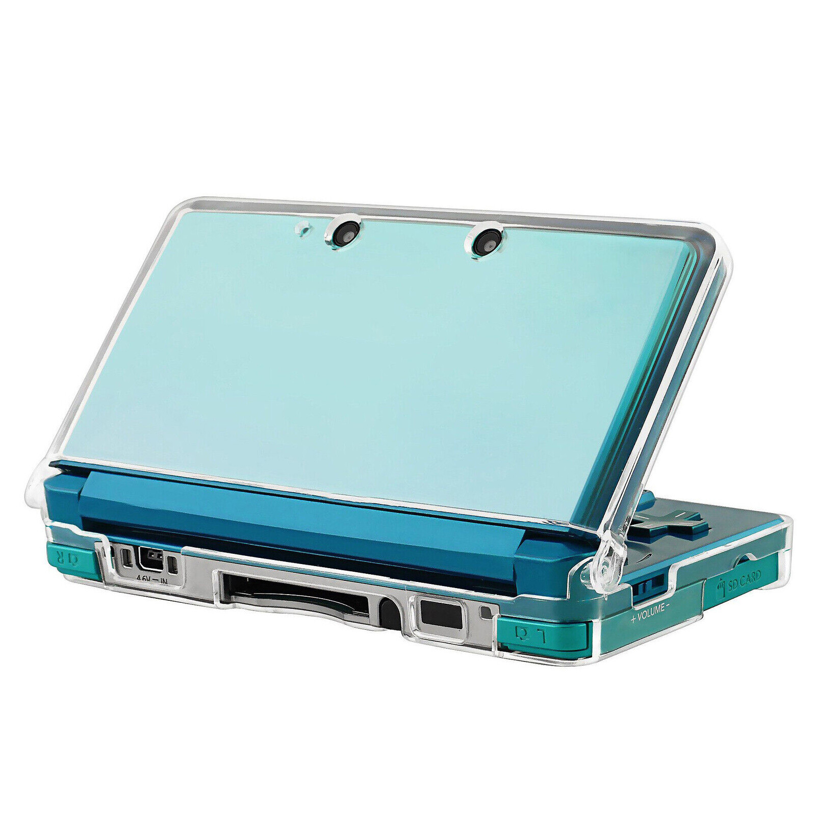 For Nintendo 3DS Clear Snap-on Plastic Crystal Hard Shell Case Protective Cover