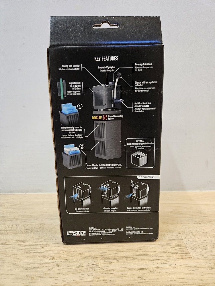 SharkPro 700 Aquarium Filter by Sicce | Vertical or Horizontal