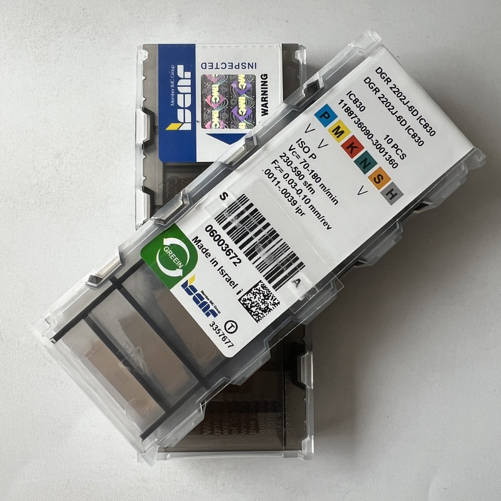 ISCAR / DGR2202J-6D IC830 / Industrial indexable carbide inserts 10 Pcs