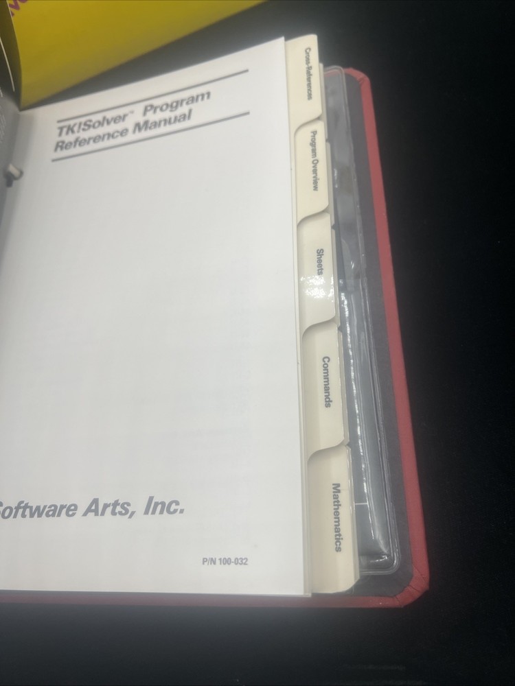 IBM PC Software: TK! SOLVER 1.2 From Software Arts DOS Vintage