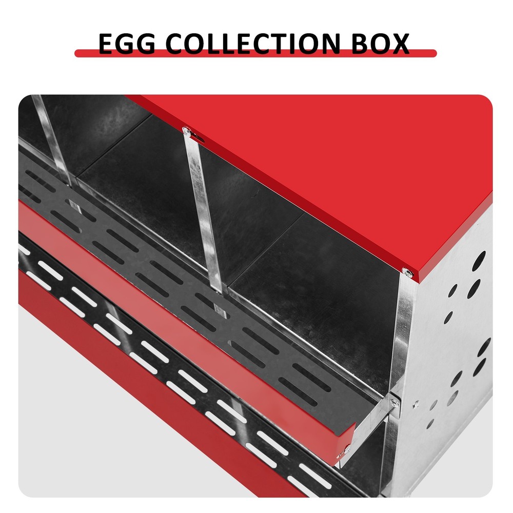 8 Compartment Chicken Metal Nesting Box, 8 Room Wall Mountable Nesting Boxes Hen