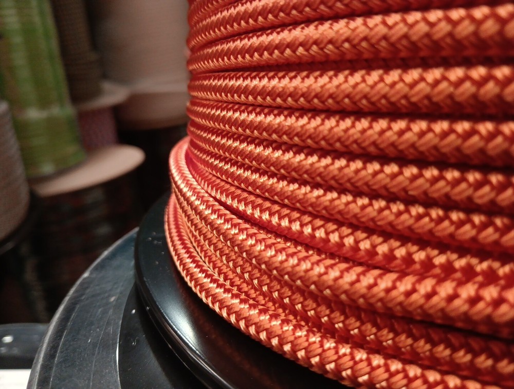 1/4 x 150 ft. Double Braid-Yacht Braid polyester rope. Burnt Orange