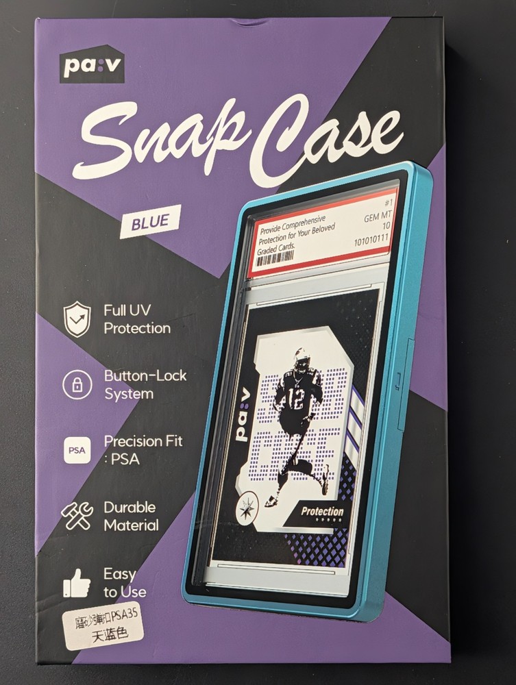 Pav Snap Case for PSA Graded Cards Guard for Slabs 1 EA - Blue