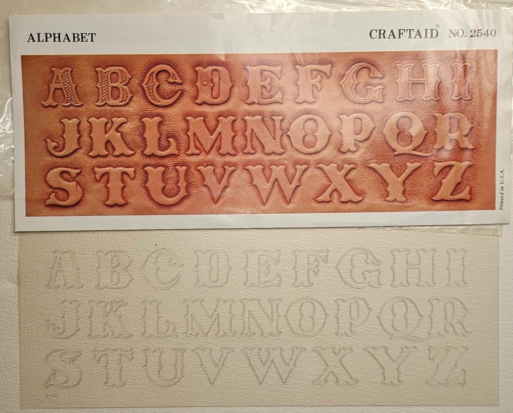 Craftaid Leather Template Design Pattern #2540 Alphabet Letters