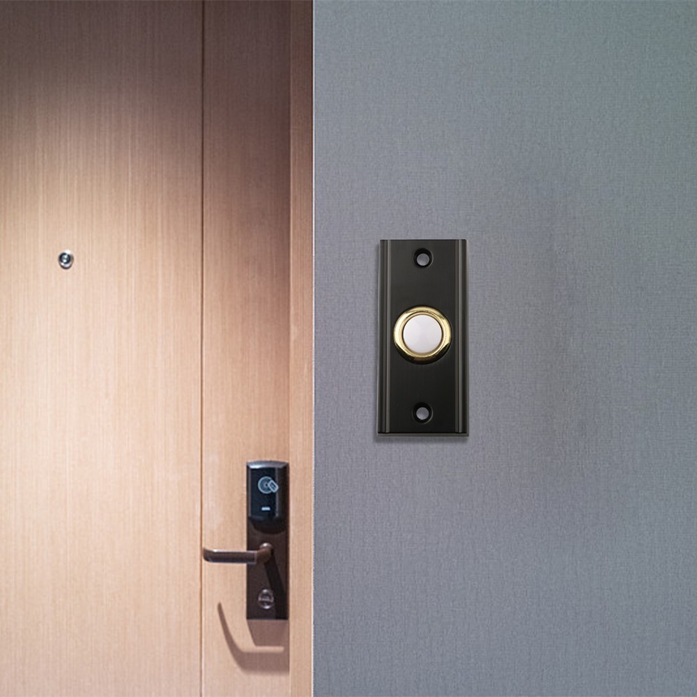 Sturdy Metal LED Doorbell Button Rectangular Shape Energy Efficient Lighting