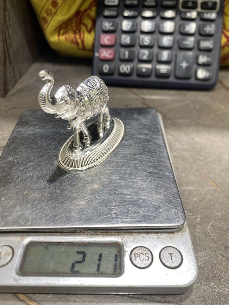 75% Purity Solid Silver Elephant 21 Gram