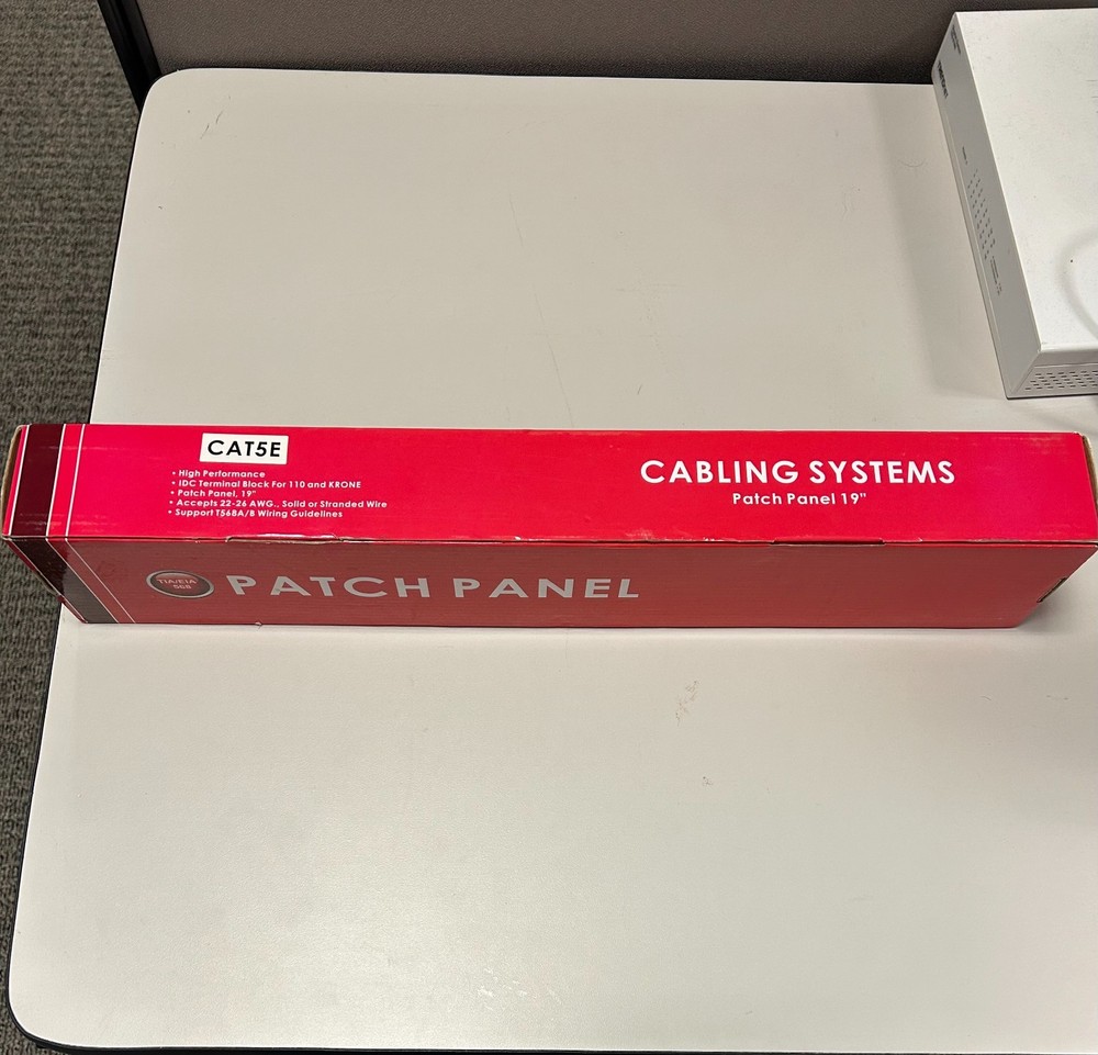 TIA/EIA 568 Cat 5e 19" Patch Panel 24 Port 110 IDC Type