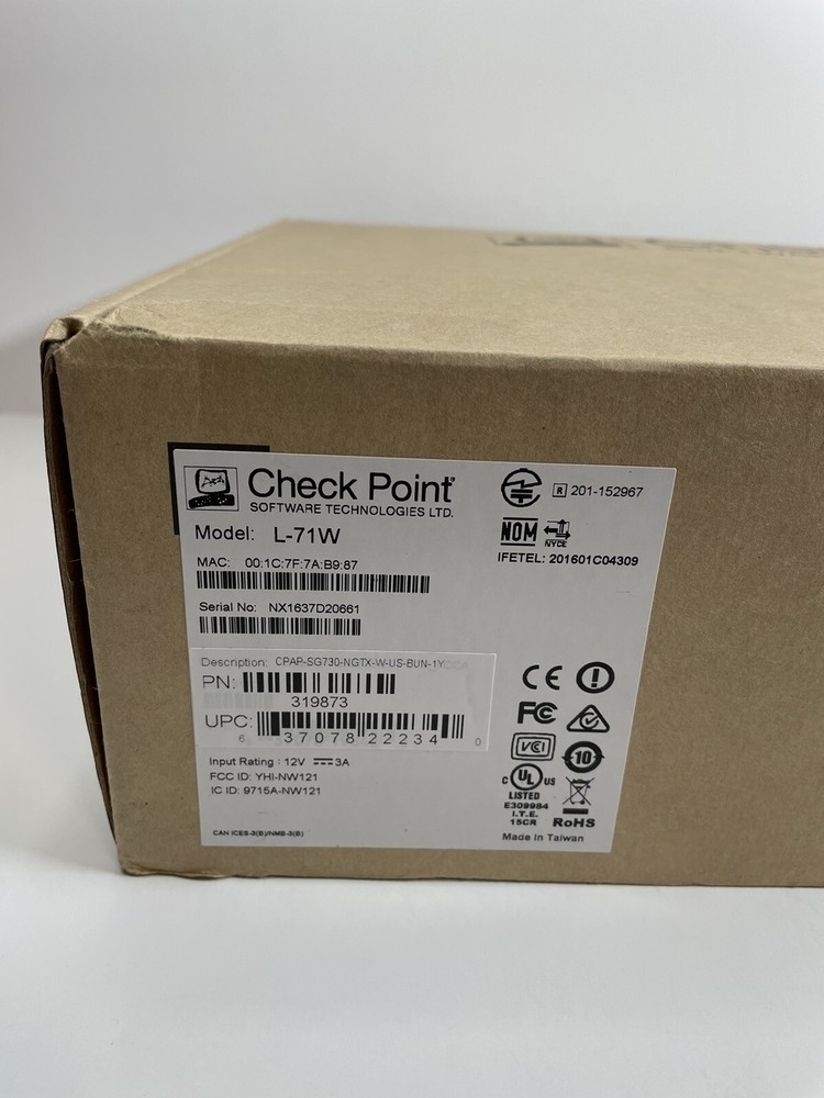 Check Point Software Technology L-71W Security/Firewall Router Brand New