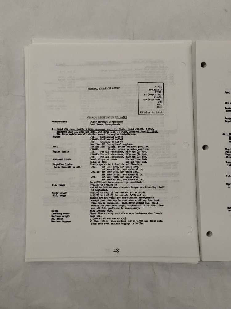 Piper Aircraft Type Specifications Manual-Copy