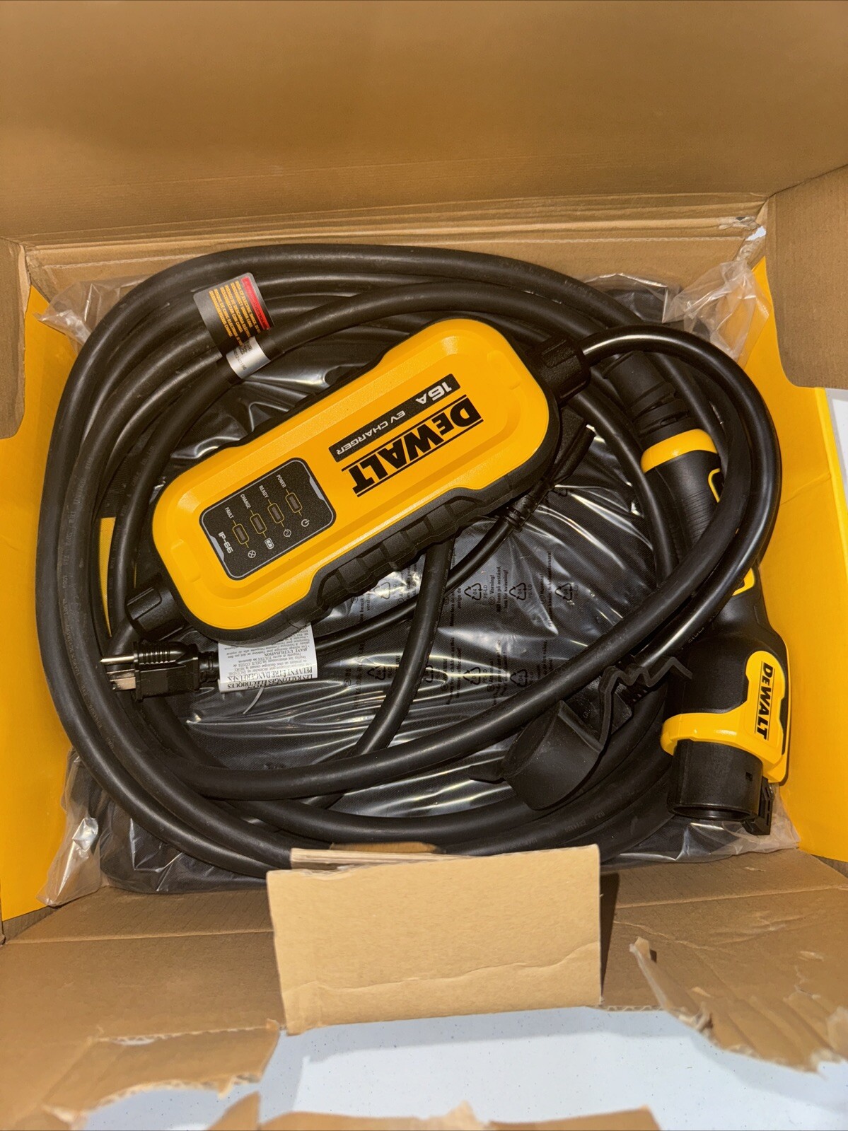 DEWALT Portable Electric Vehicle Level 2 EV Charger up to 16 Amps 120-240V