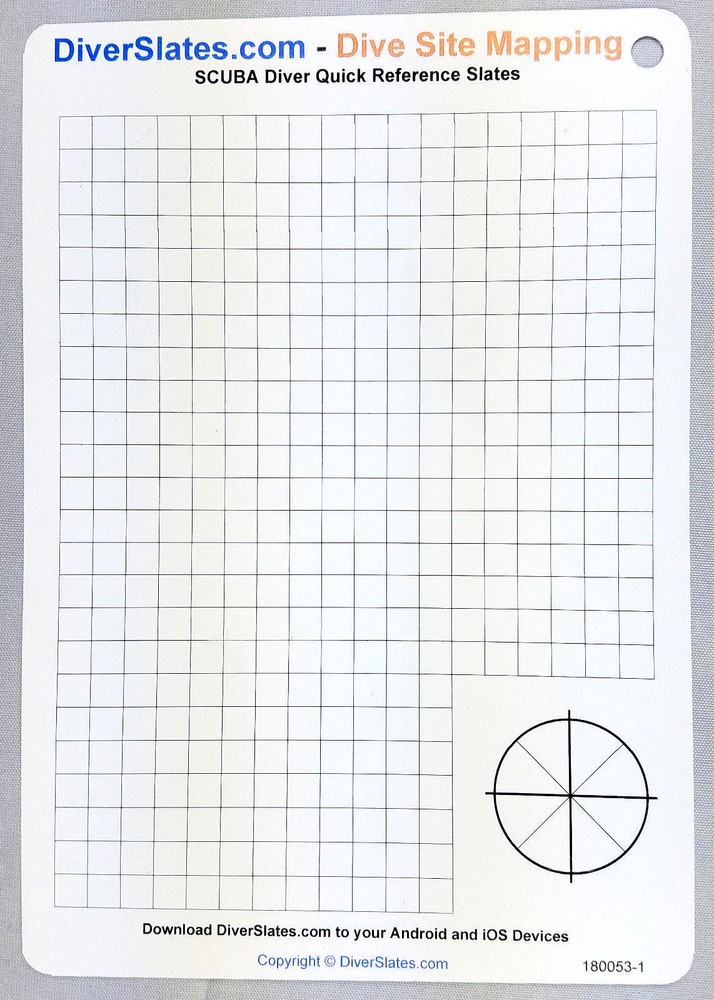 Dive Site Mapping Slate - - Scuba Equipment for your Pre & Post Dive Checklist