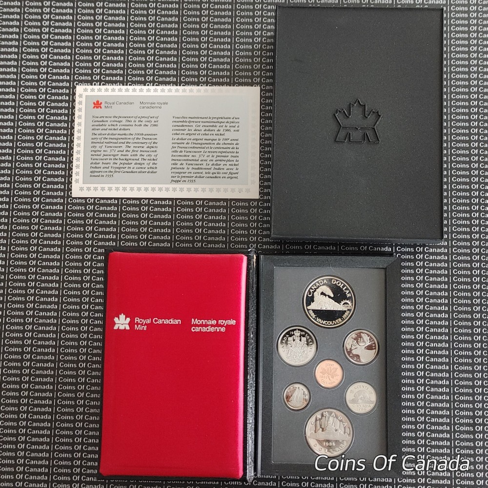 1986 Canada 7 Coin Proof Set - With Special Edition Silver Dollar #coinsofcanada