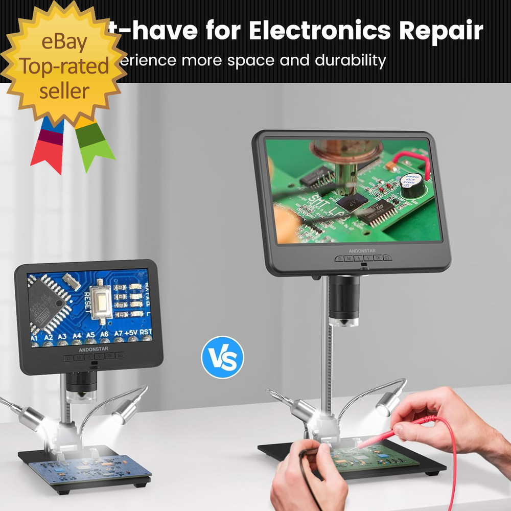 AD210 10.1 Inch LCD Digital Microscope Adults Soldering Microscope Electronics