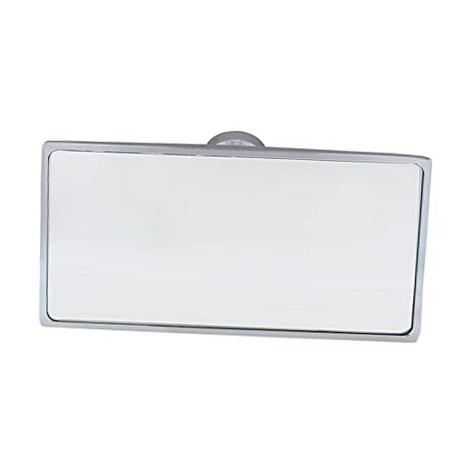 Rectangular Chrome Plated Aluminum Interior Rear View Mirror With Glue-On