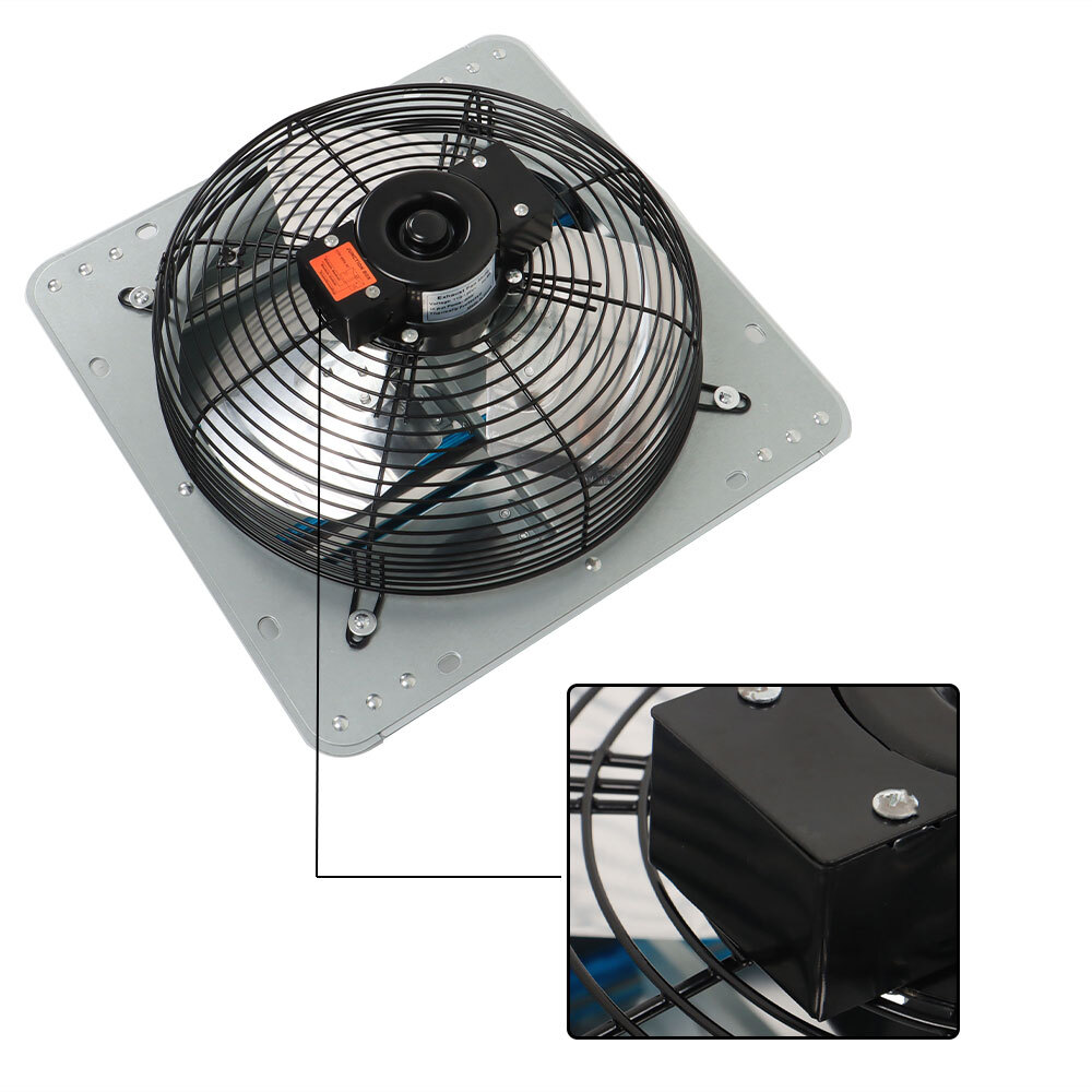 12" Shutter Exhaust Fan Automatic Shutters, Speed Control Workshop Multipurpose