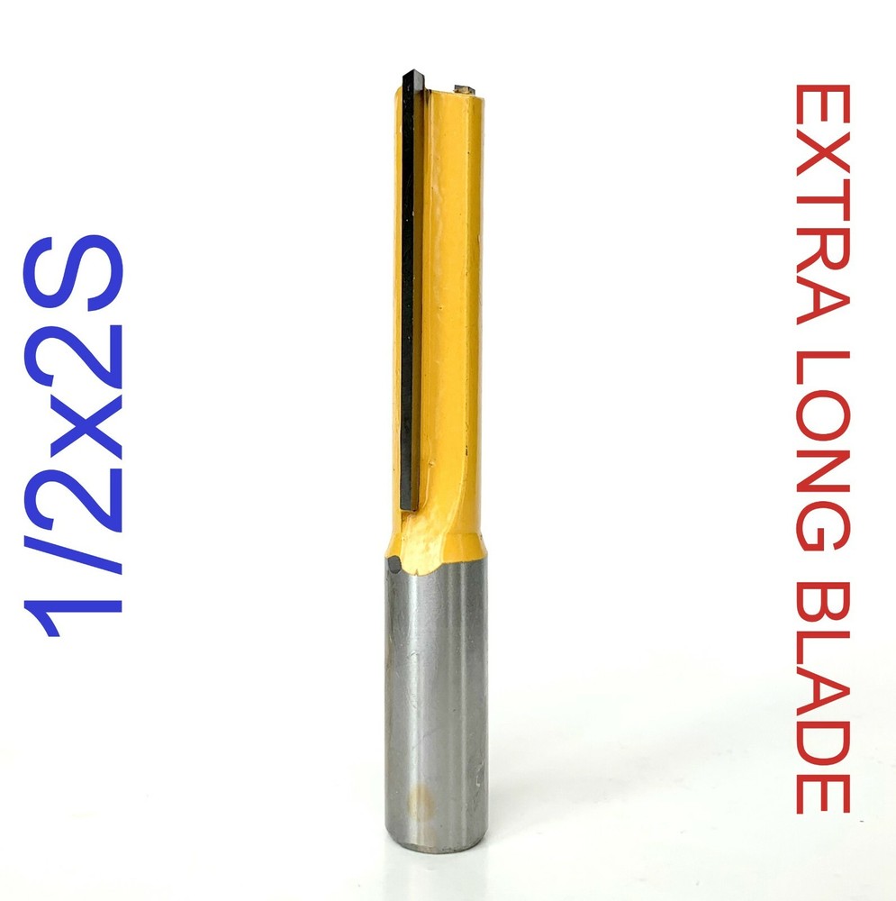 1 pc 1/2" SH 2" Blade Extra Long Straight Router Bit S