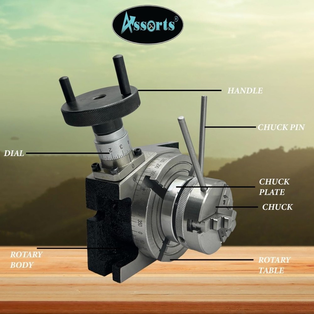 Milling Indexing 4"/ 100 Rotary Table Precision Horizontal Vertical
