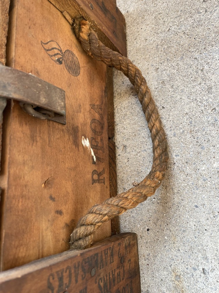 U.S. WWII World War Dated Haversack Demolition Explosive Wood Crate / Box & Lid