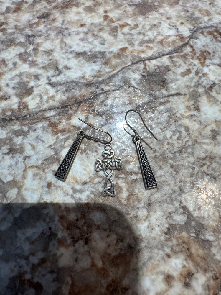 925 Celtic braid earrings and pendant