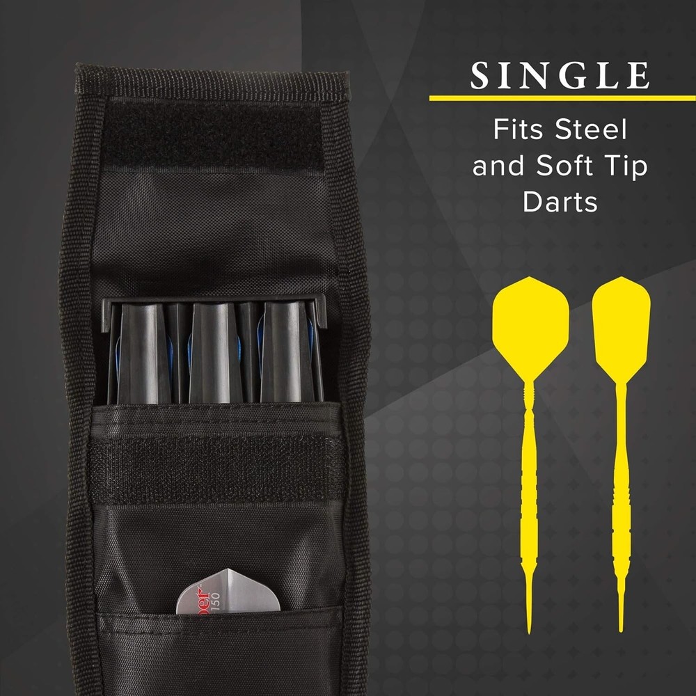 Casemaster Single Black Dart Case with Solid Plastic Insert and Flexible