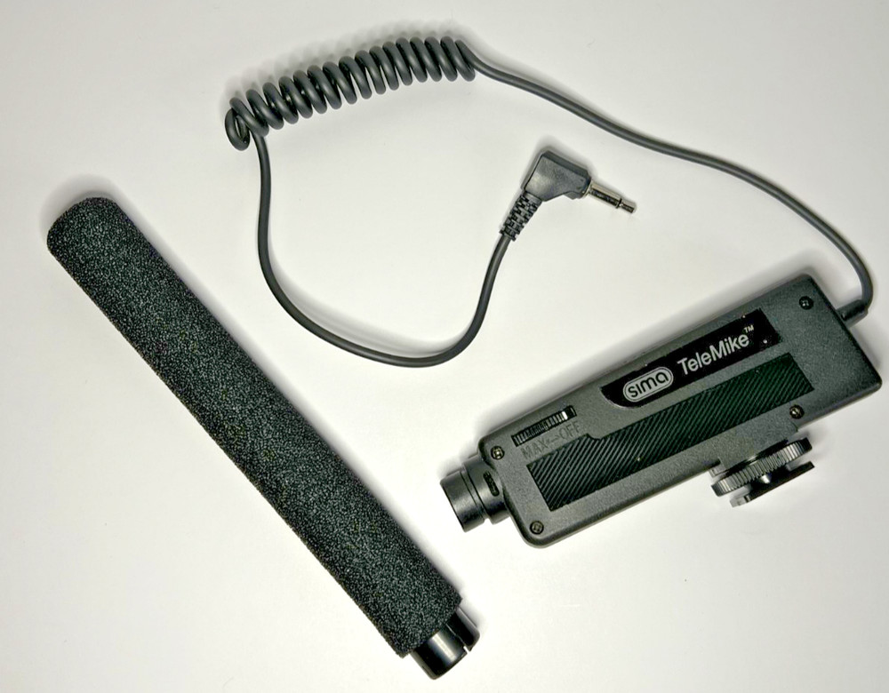 Sima Micro TeleMike Microphone for Video Camera in Box Untested Needs Cleaning