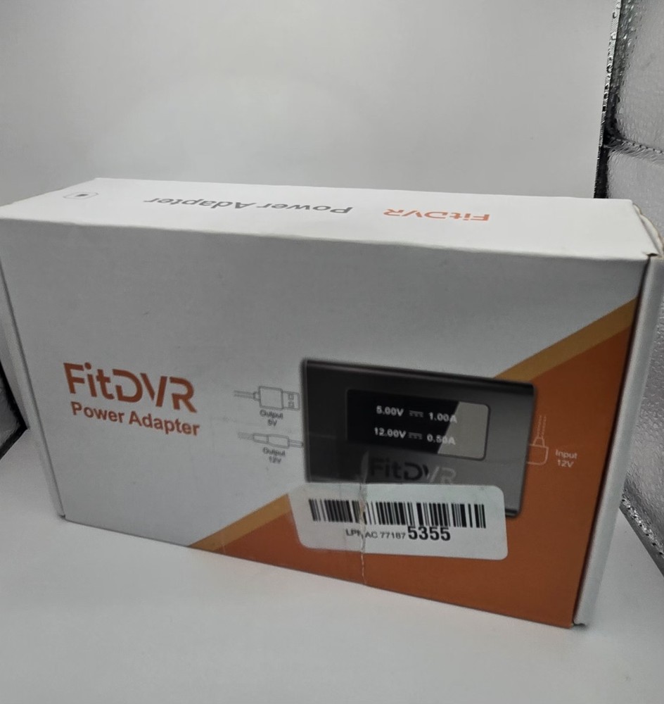 FitDVR D3 Dash Cam Power Adapter Plug and Play 12VDC Input *Missing Manual*