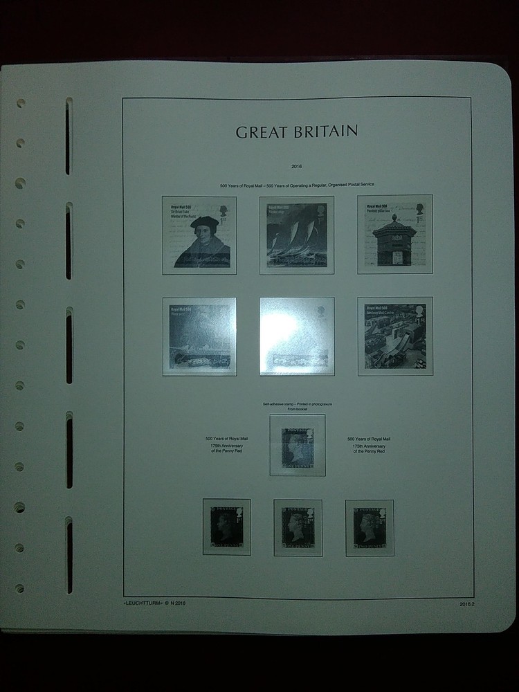 LIGHTHOUSE Commemorative Hingeless album pages Great Britain 2016 Used R201601