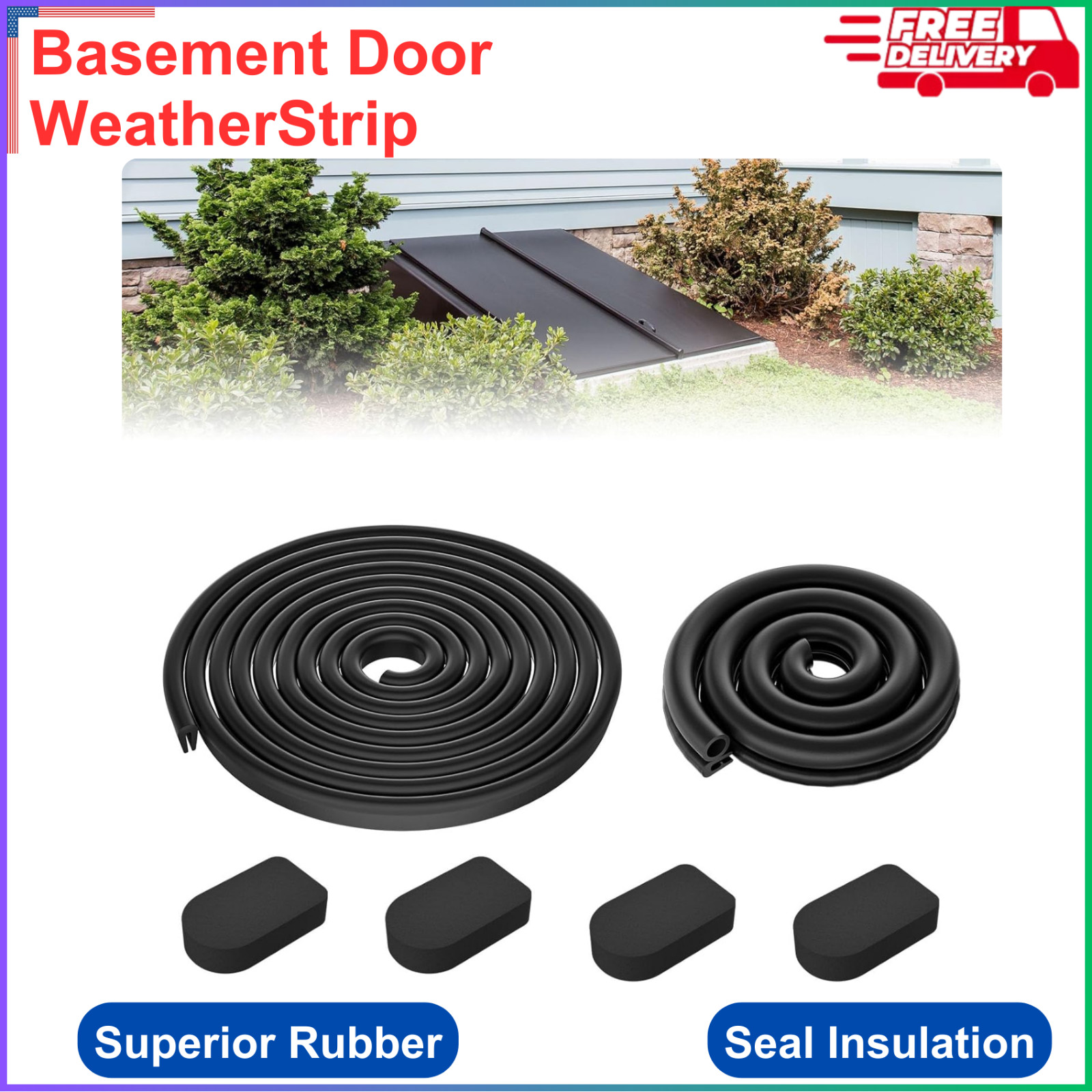 Replacement for Bilco Basement Door WeatherStrip Seal Bilco Door Seal Kit Rubber