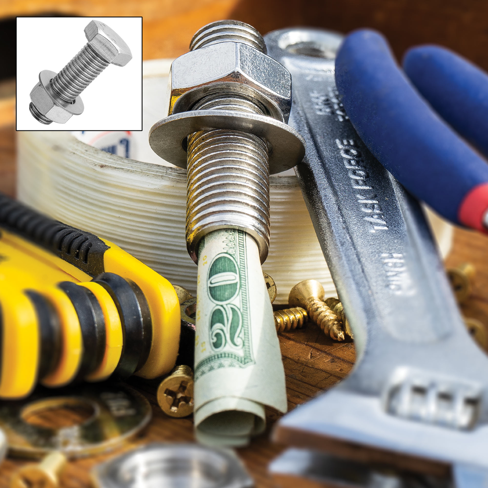 Nut and Bolt Fake Diversion Safe Stash Compartment - Hide Cash Money Pills Stash