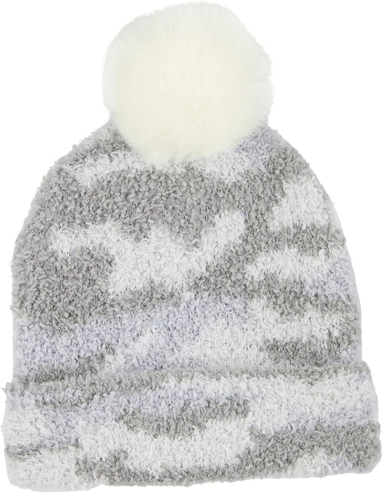 Mudpie white camo chenille hat New with Tags