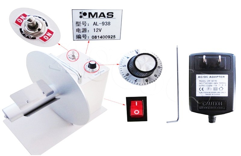 Openbox Automatic Label Rewinder Electric Rewinding Machine Speed Adjustment