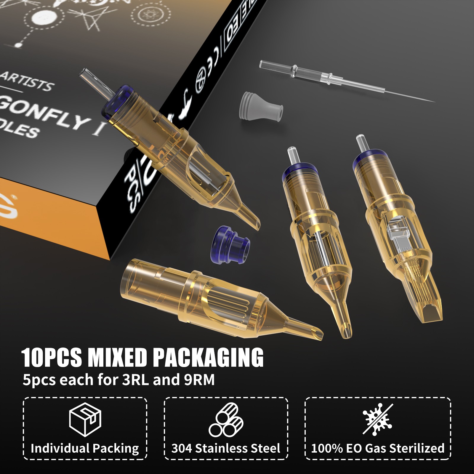 YILONG Wireless Tattoo Machine Kit Tattoo Pen with Ink Needle Paper Gel Soap