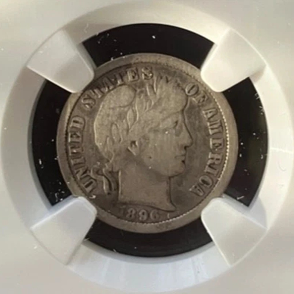 1896-O Barber Dime New Orleans, Highly Collectible, Scarce This Nice Key Date