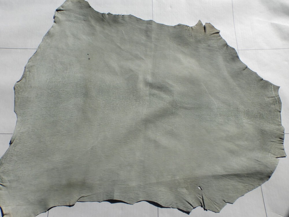 lambskin leather hide Light Grey Embossed Wavy Streaks Pattern Matte Finish