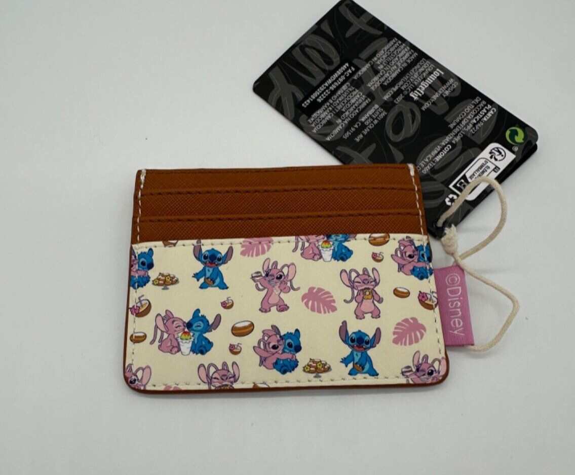 Loungefly Disney Lilo & Stitch Angel & Stitch Snacks Cardholder NEW
